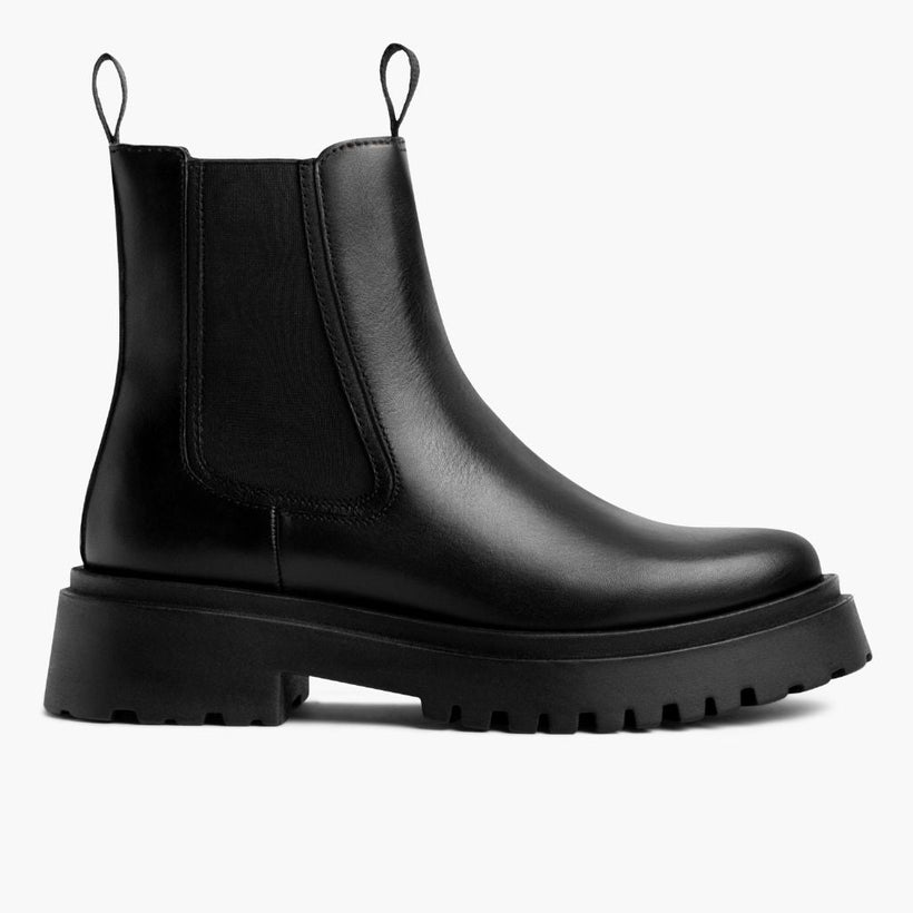 Legend Platform 블랙 Leather Boots 여성용