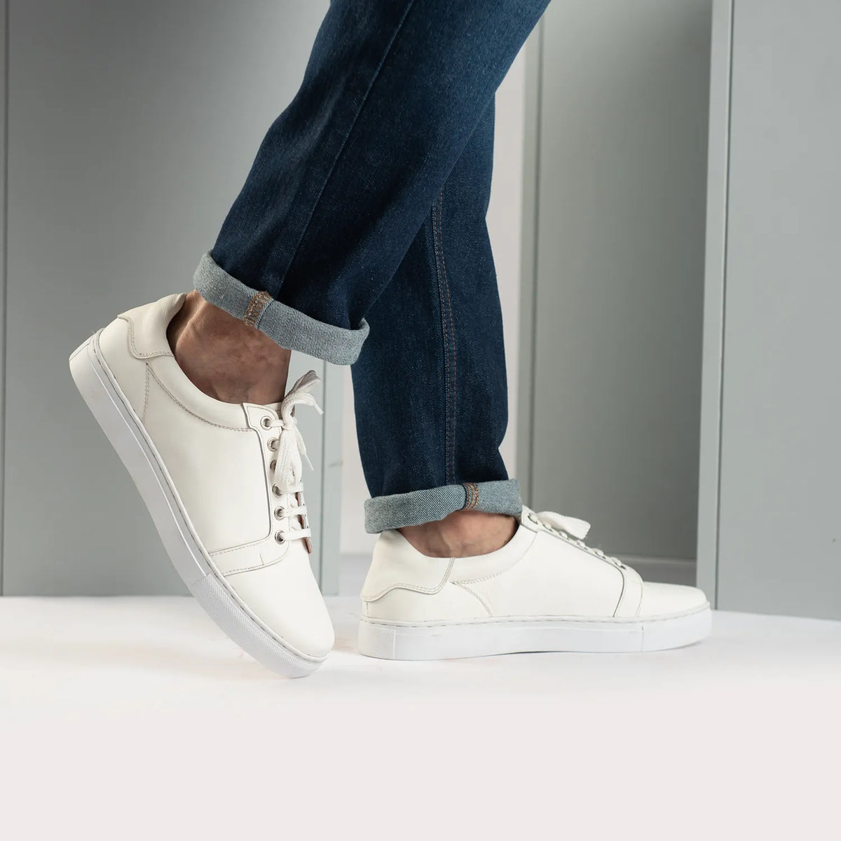 Orlaven Carter Runn White 가죽 스니커즈 남성용 footwear image 10