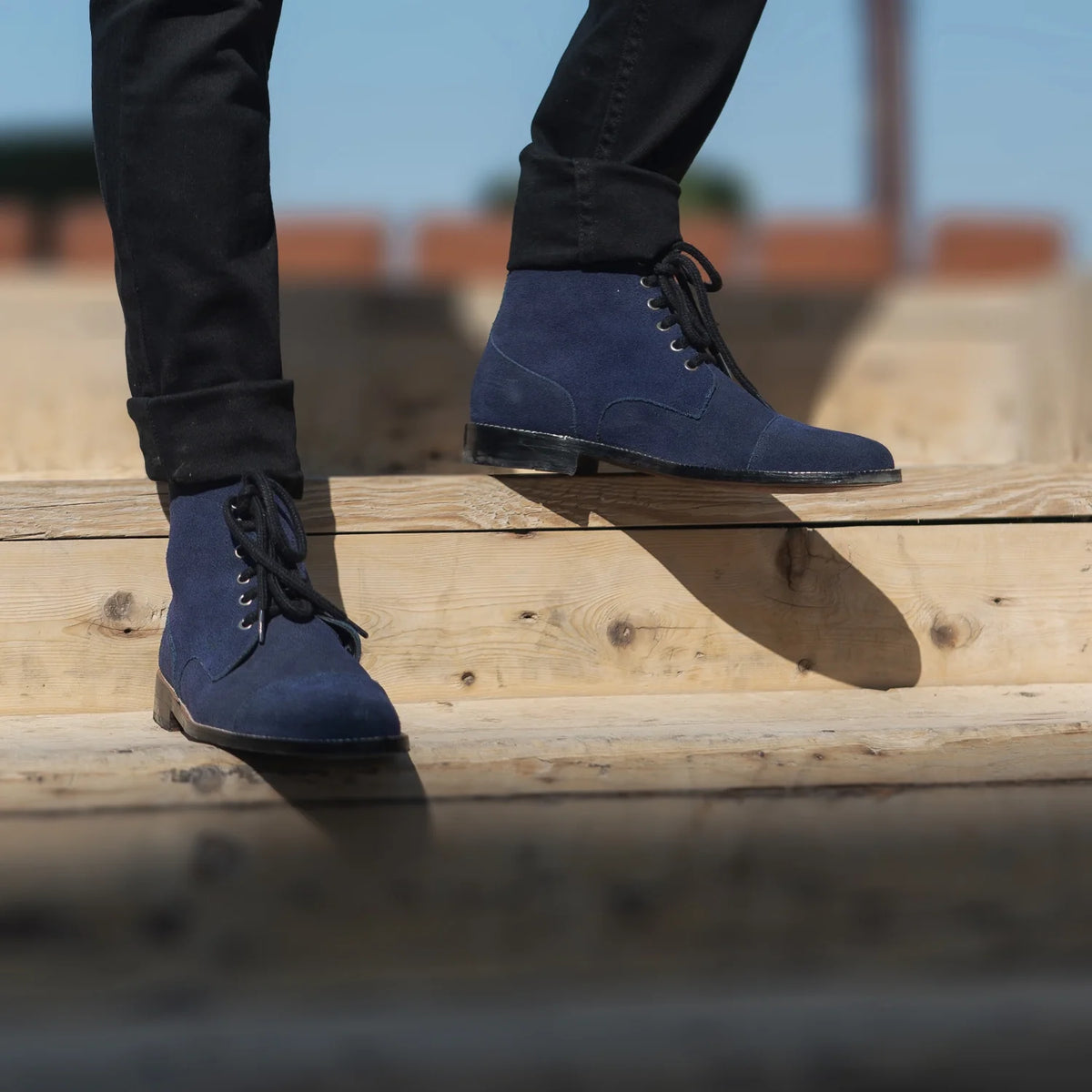 Orlaven Knight Derby Midnight 블루 Suede 가죽 부츠 남성용 footwear image 10