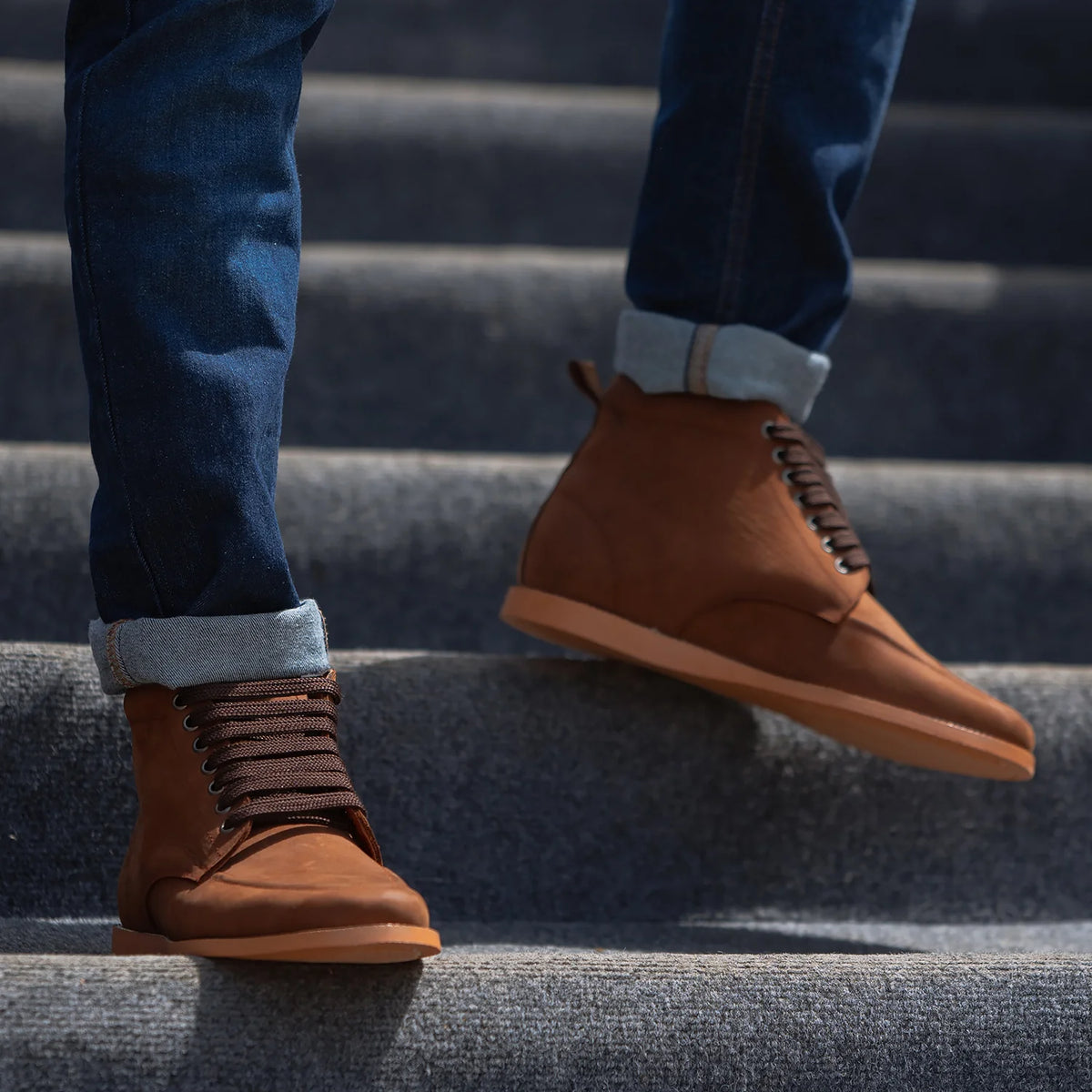 Orlaven Bearman Moc Toe Pull-up 브라운 가죽 부츠 남성용 footwear image 10