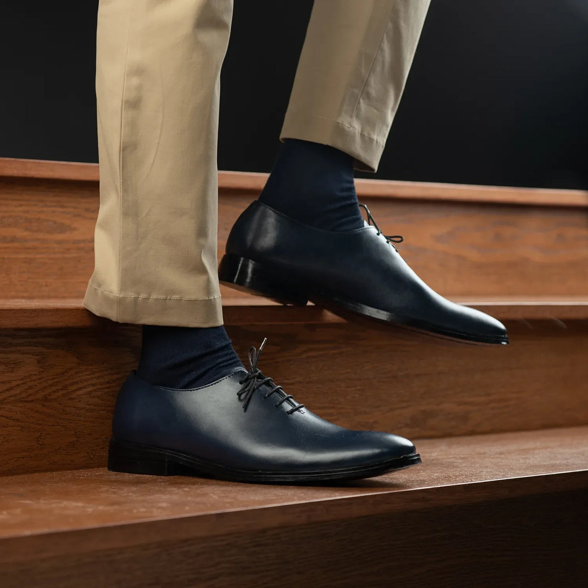 Orlaven Director Wholecut Midnight 블루 가죽 구두 남성용 footwear image 10