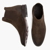 Cavalier Dark Brown Leather Boots - Reinforced Heel Counter & Precision Double-Row Stitching Detail
