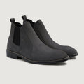 Clarkson Chelsea Grey Nubuck 가죽 부츠 - StudGuard 남성용