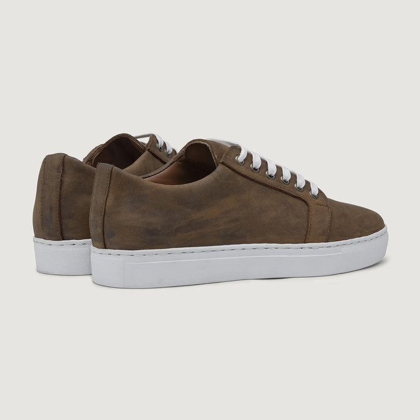 Murphy Low Top Burnt Copper Pullup 가죽 스니커즈 남성용