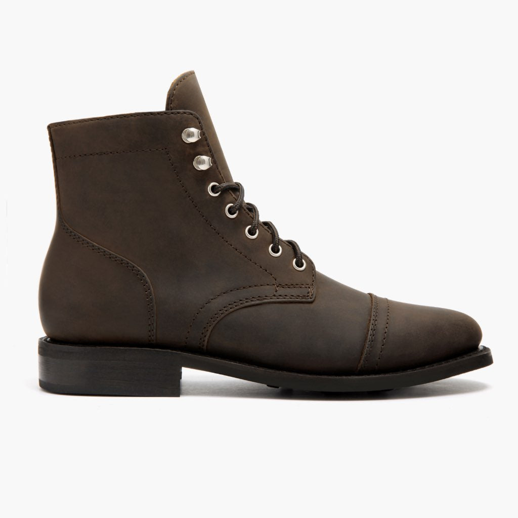 Captain Tobacco 가죽 부츠 여성용 in Classic Full-Grain Leather - 측면 프로필 뷰 | 공식 온라인 스토어 구매
