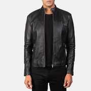 
Adornica 블랙 가죽 라이더 자켓 남성용 in Black Sheepskin Leather - 정면 스타일 및 테일러드 실루엣 | 공식 온라인 스토어 구매