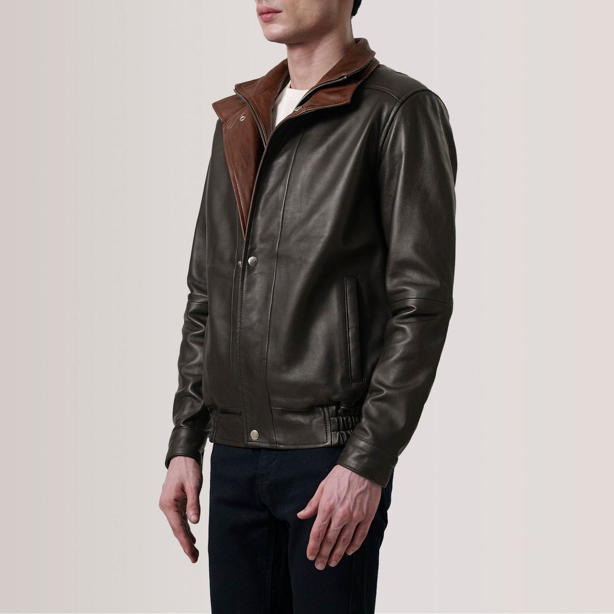 Alfred 가죽 봄버 자켓 남성용 – alternate product view 3