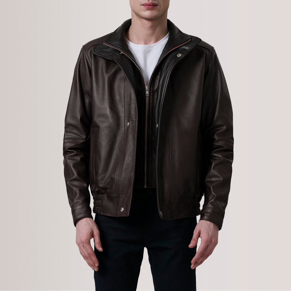 Alfred 가죽 봄버 자켓 남성용 – alternate product view 1