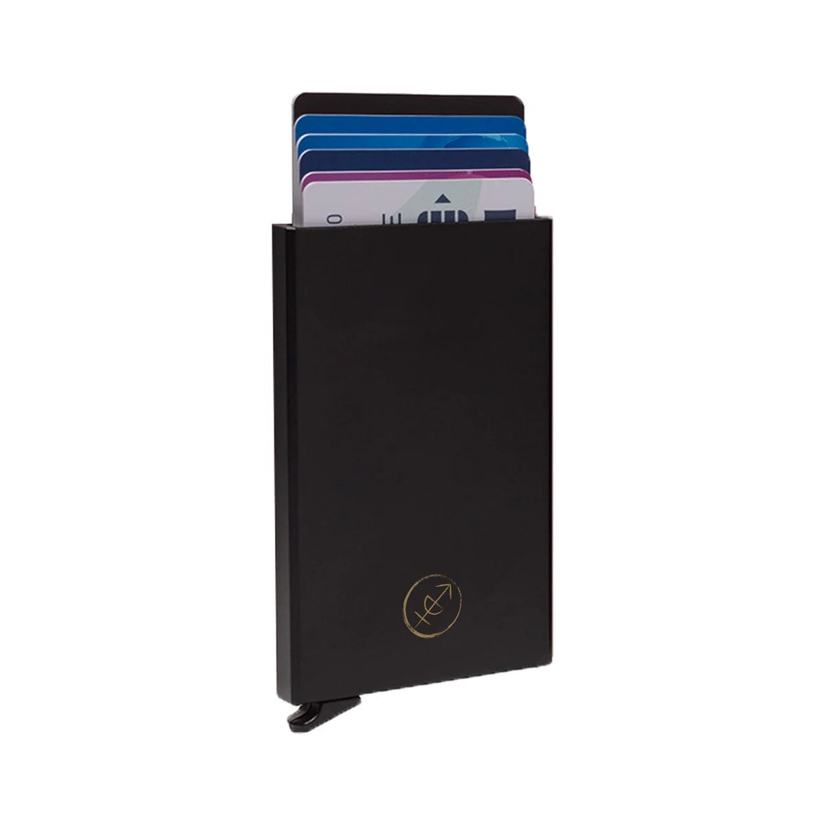 Aluminium Card Holder 여성용 in Classic 100% Full-Grain Leather - Full Exterior Front Profile View | Buy Online