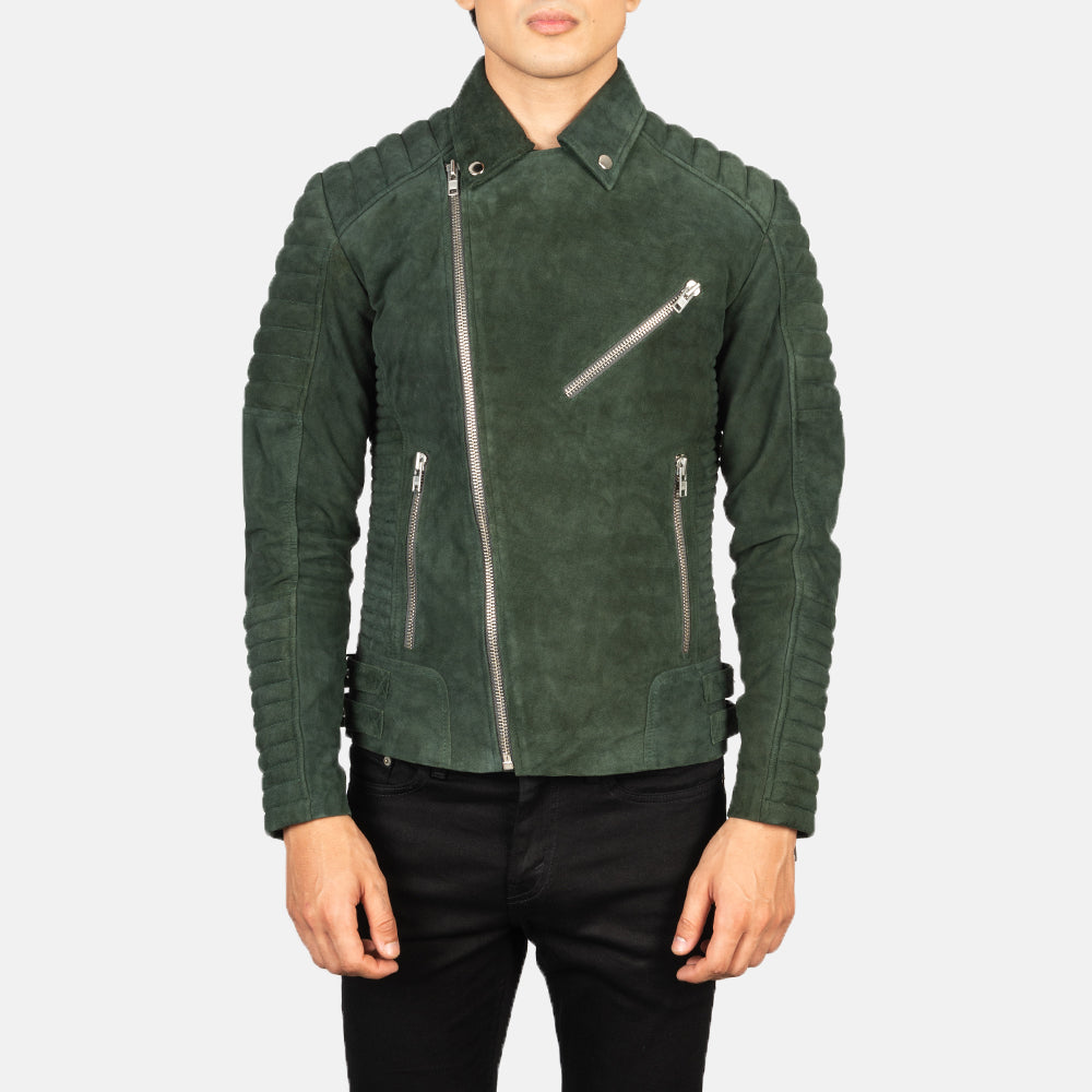 Armand Green 가죽 라이더 자켓 남성용 – alternate product view 4