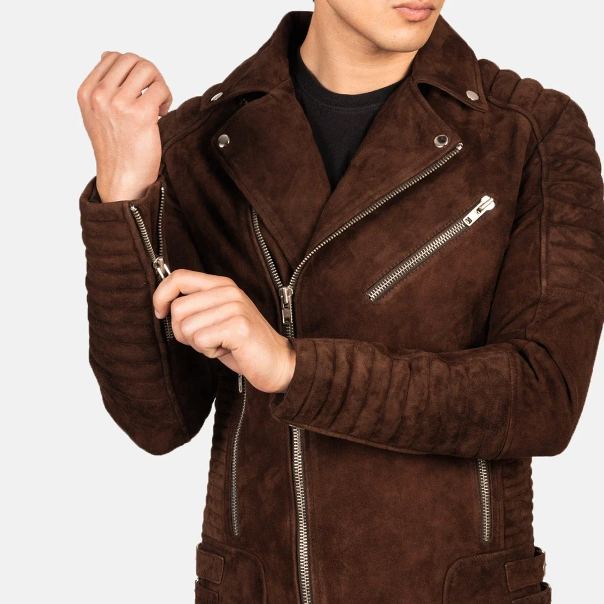 Armand Green 가죽 라이더 자켓 남성용 – alternate product view 6