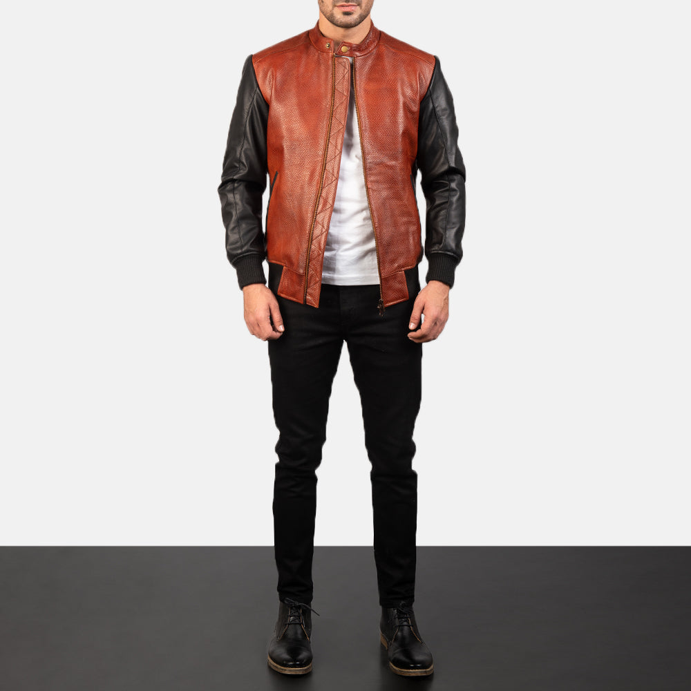 Avan 가죽 봄버 자켓 남성용 – alternate product view 3