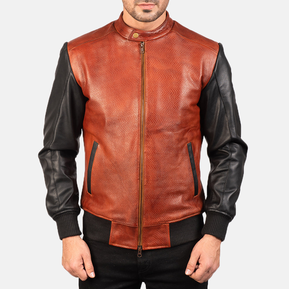 Avan 가죽 봄버 자켓 남성용 – alternate product view 4