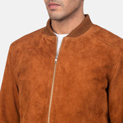 Blain 브라운 가죽 봄버 자켓 남성용 – alternate product view 6
