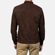 Blain 브라운 가죽 봄버 자켓 남성용 – alternate product view 5