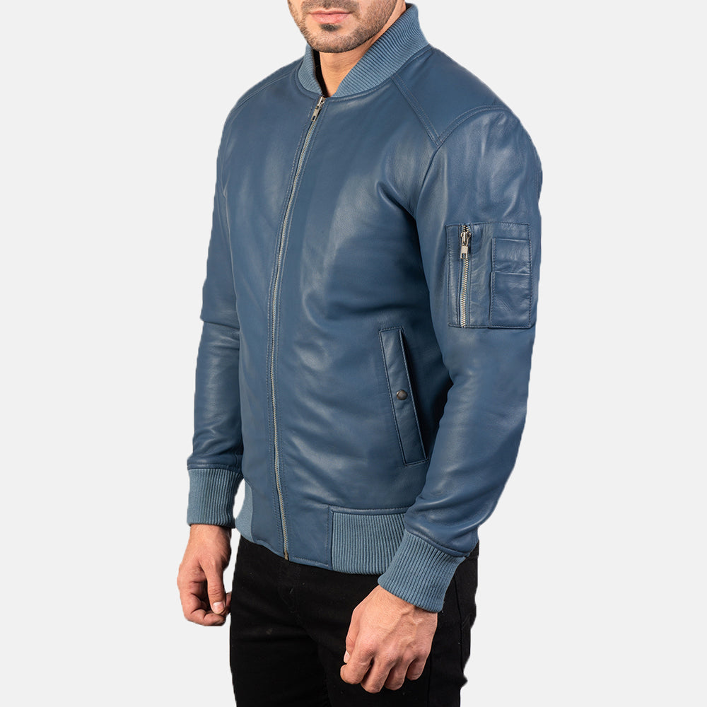 
Bomia MA-1 가죽 항공 점퍼 봄버 남성용 – alternate product view 2