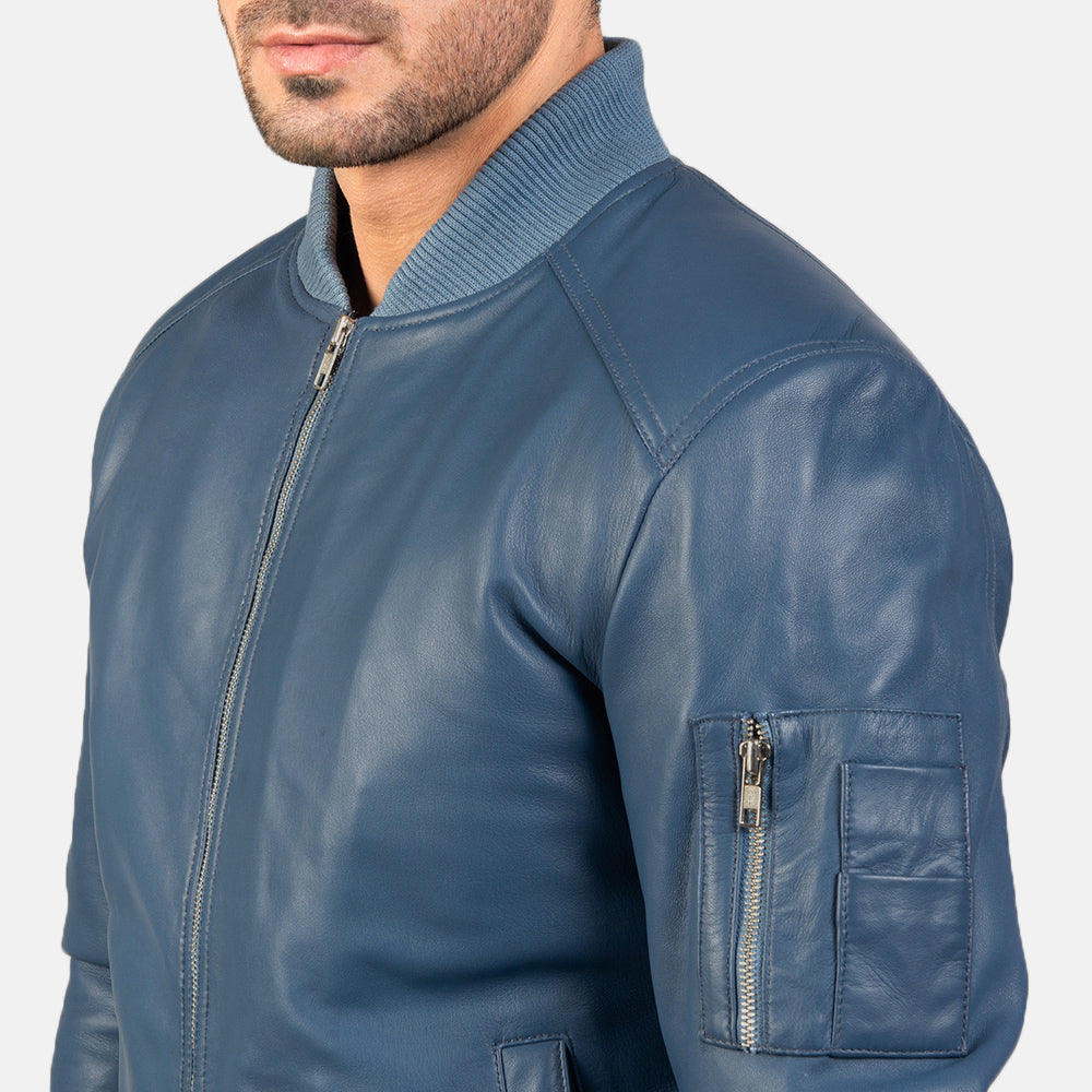 
Bomia MA-1 가죽 항공 점퍼 봄버 남성용 – alternate product view 6