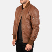 
Bomia MA-1 가죽 항공 점퍼 봄버 남성용 – alternate product view 2