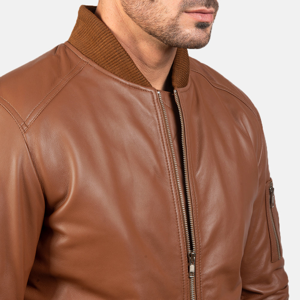 
Bomia MA-1 가죽 항공 점퍼 봄버 남성용 – alternate product view 6