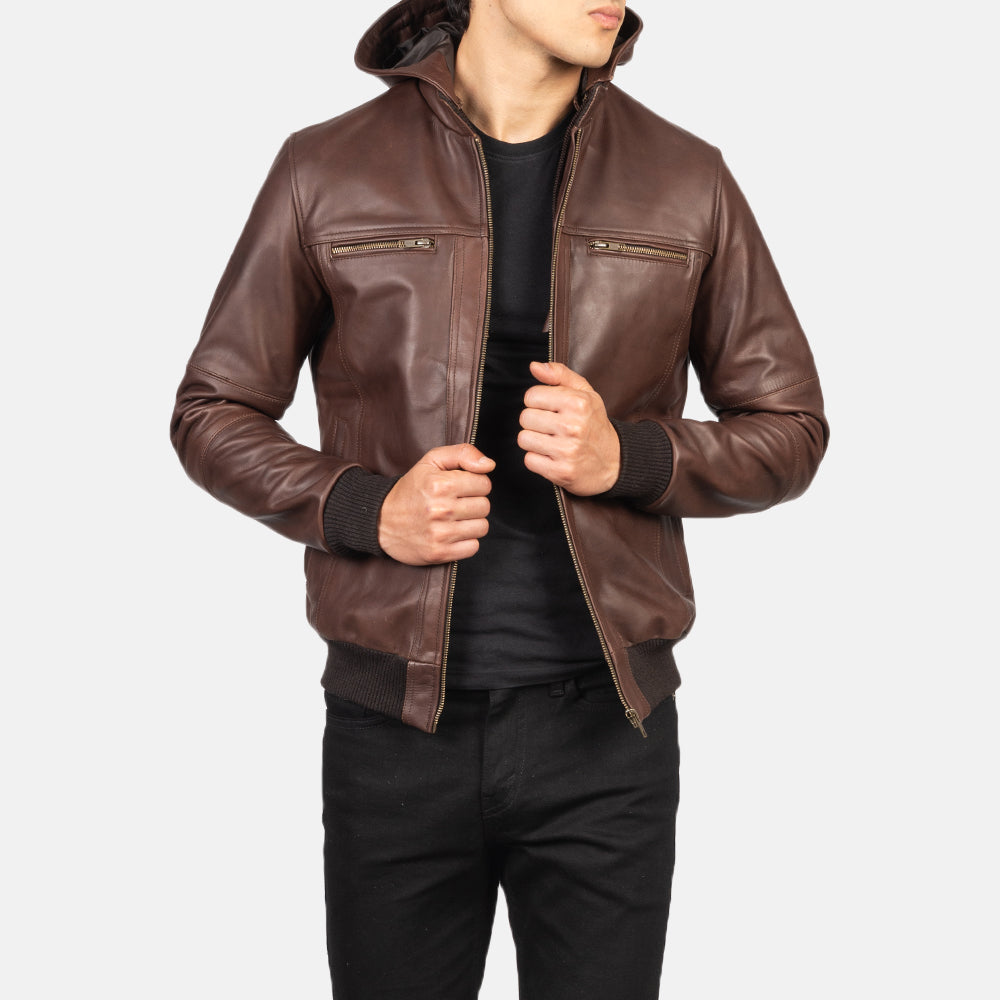 
Bouncer Biz 가죽 항공 점퍼 봄버 남성용 – alternate product view 4