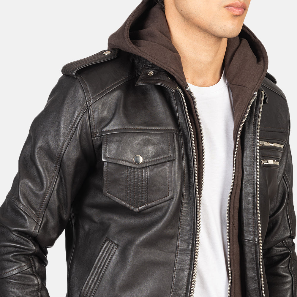 Bravado 가죽 봄버 자켓 남성용 – alternate product view 6