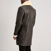 Charles 가죽 롱 코트 브라운 Shearling 가죽 롱 코트 남성용 – alternate product view 5