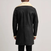 Charles 가죽 롱 코트 브라운 Shearling 가죽 롱 코트 남성용 – alternate product view 5