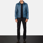 Columbus 가죽 봄버 자켓 남성용 – alternate product view 3
