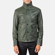Columbus 가죽 봄버 자켓 남성용 – alternate product view 4