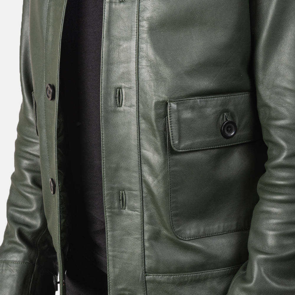 Columbus 가죽 봄버 자켓 남성용 – alternate product view 6