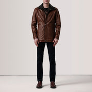 Connor 가죽 롱 코트 남성용 – alternate product view 2