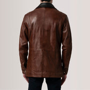 Connor 가죽 롱 코트 남성용 – alternate product view 4