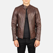 
오픈 헴 밑단과 장인 정신이 깃든 마감 디테일 Damian Grey Suede Biker Jacket