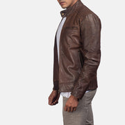 Dean 블랙 가죽 라이더 자켓 남성용 – alternate product view 4