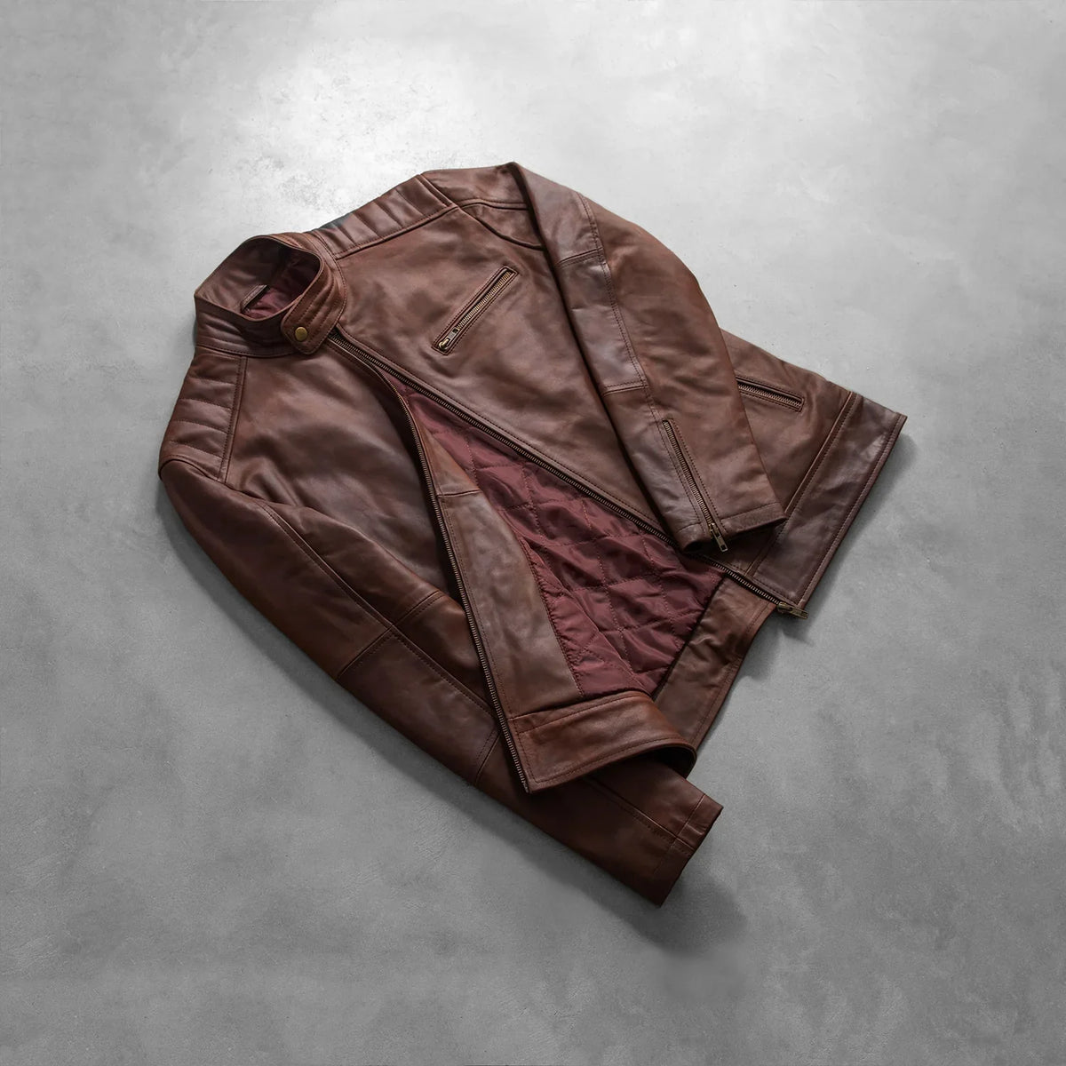 Dean 블랙 가죽 라이더 자켓 남성용 – alternate product view 8