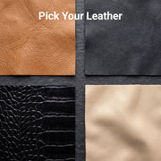 
클로즈업 상세 of Classic Collar & Heavy-Duty Zipper Hardware on Design Your Custom Leather Jacket | Free Shipping & Alteration