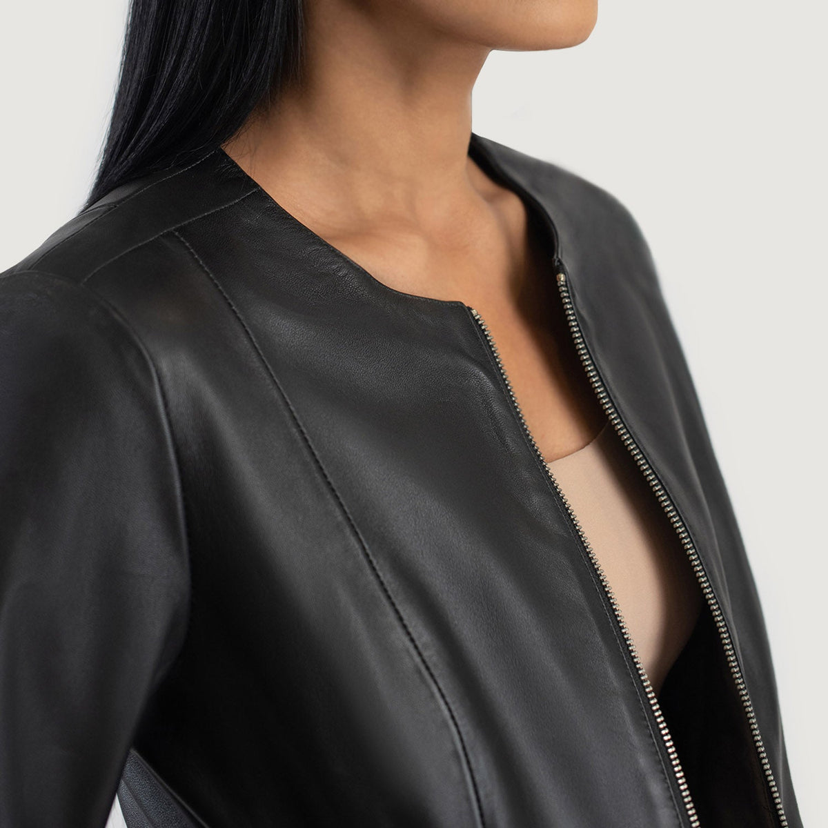Elixir Collarless 가죽 자켓 여성용 – alternate product view 6