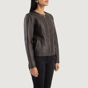Elixir Collarless 가죽 자켓 여성용 – alternate product view 2