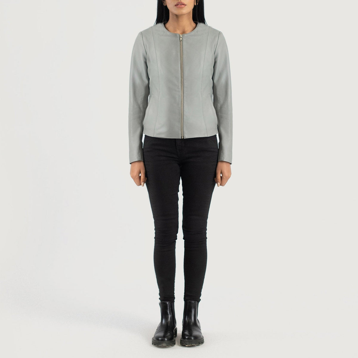 Elixir Collarless 가죽 자켓 여성용 – alternate product view 4