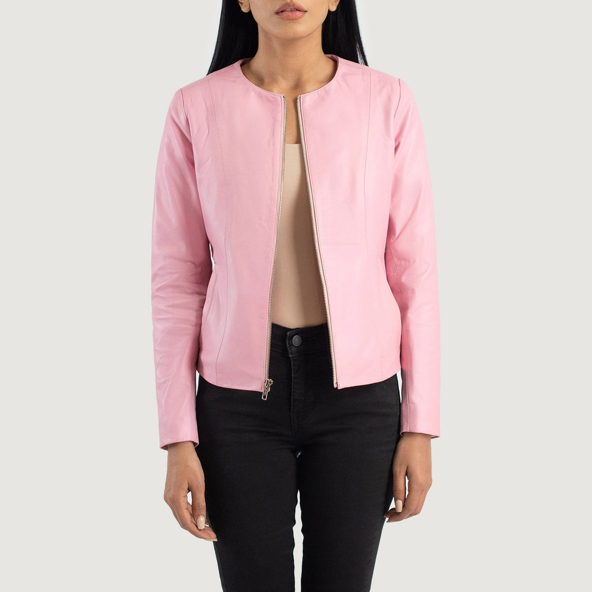 Elixir Collarless 가죽 자켓 여성용 – alternate product view 1