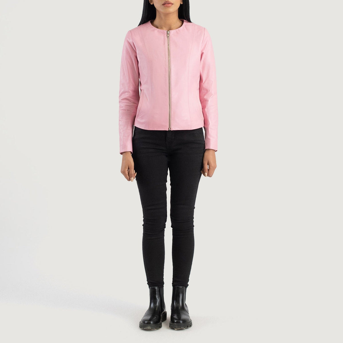 Elixir Collarless 가죽 자켓 여성용 – alternate product view 3