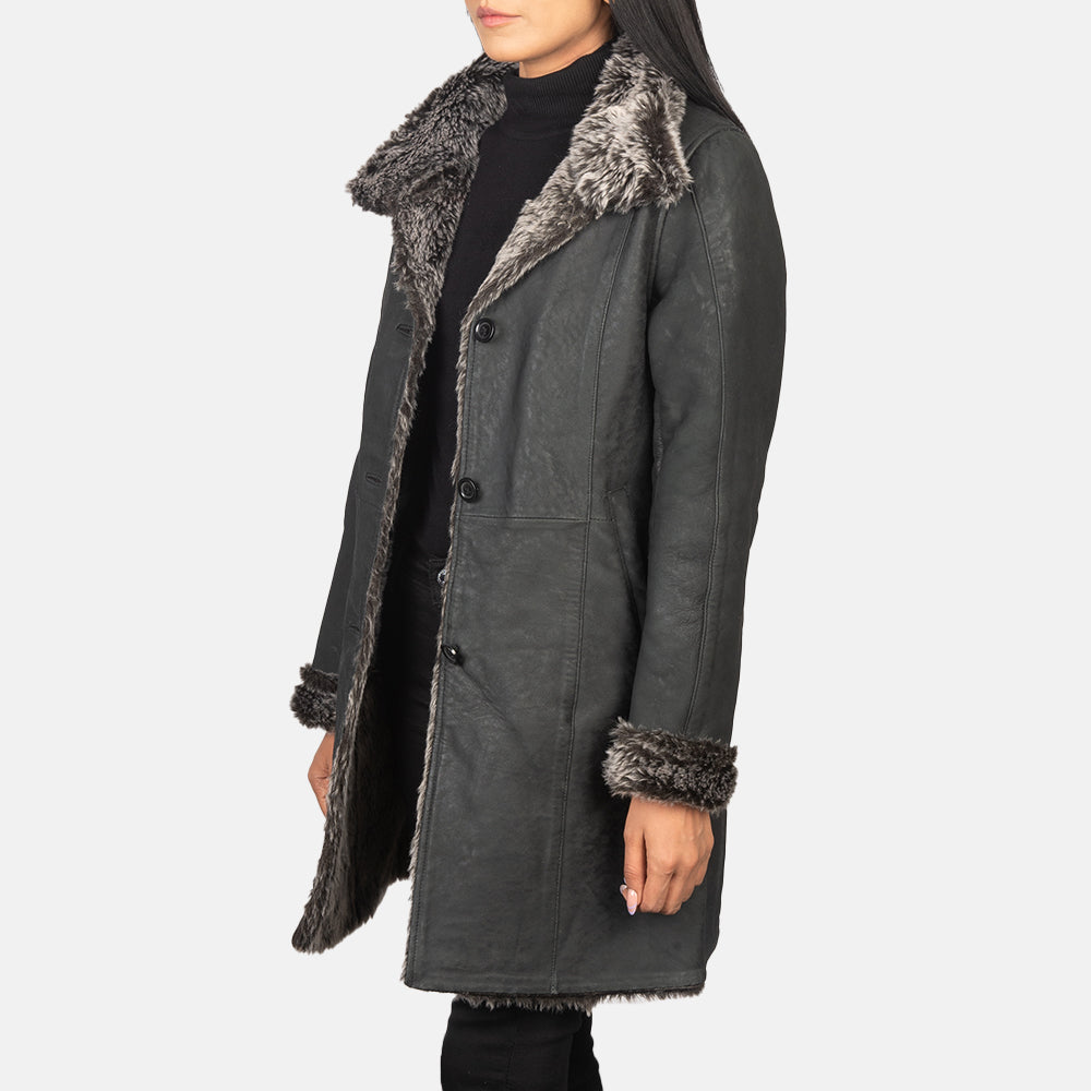 
Erica Shearling 가죽 코트 여성용 – alternate product view 2