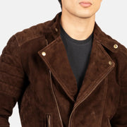 Faisor Mocha 가죽 라이더 자켓 남성용 – alternate product view 6