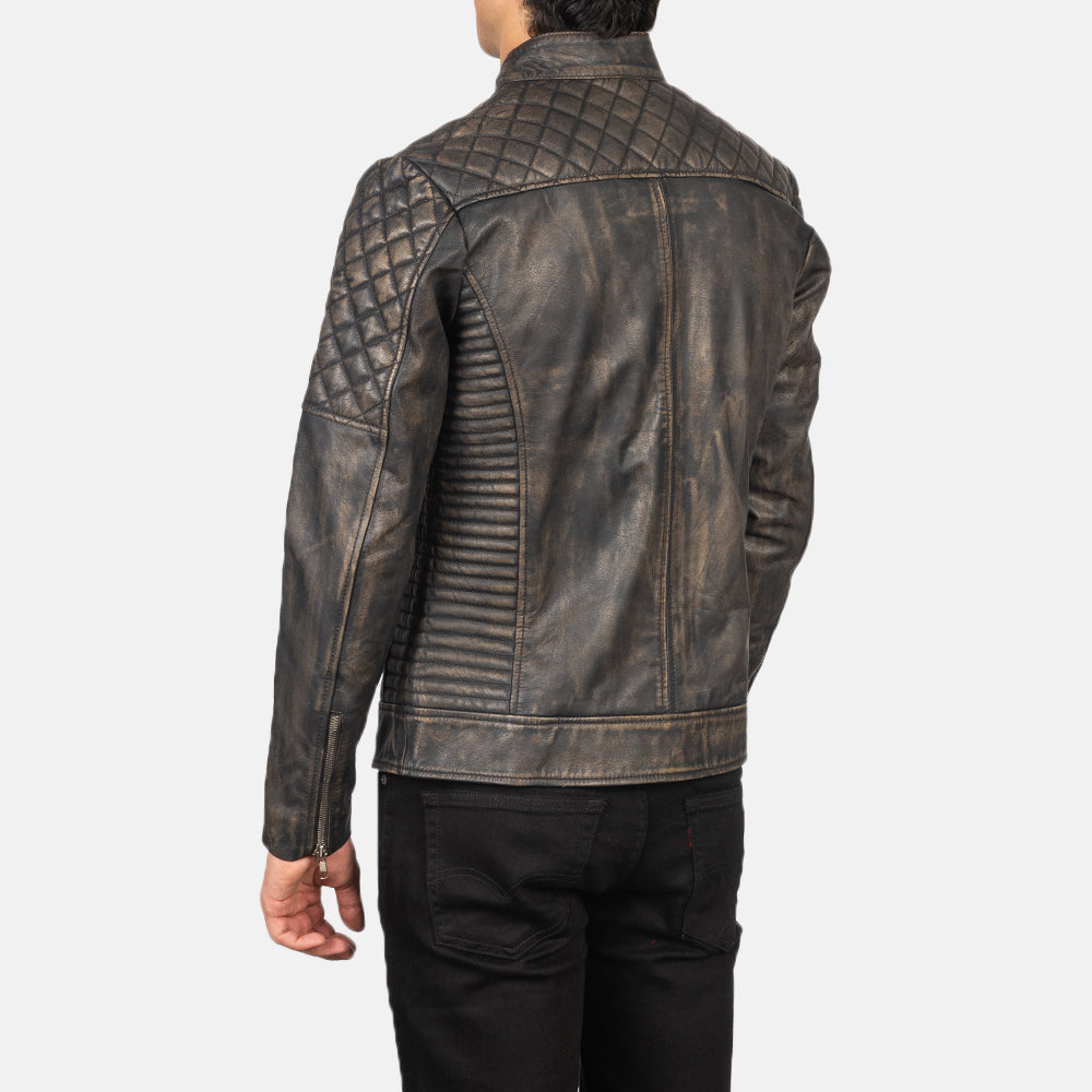 Fernando Quilted 가죽 라이더 자켓 남성용 – alternate product view 5