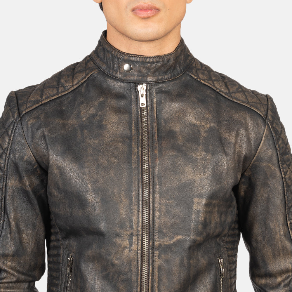 Fernando Quilted 가죽 라이더 자켓 남성용 – alternate product view 6