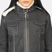 
Fiona Hooded 리얼 양털 무스탕 여성용 – alternate product view 6