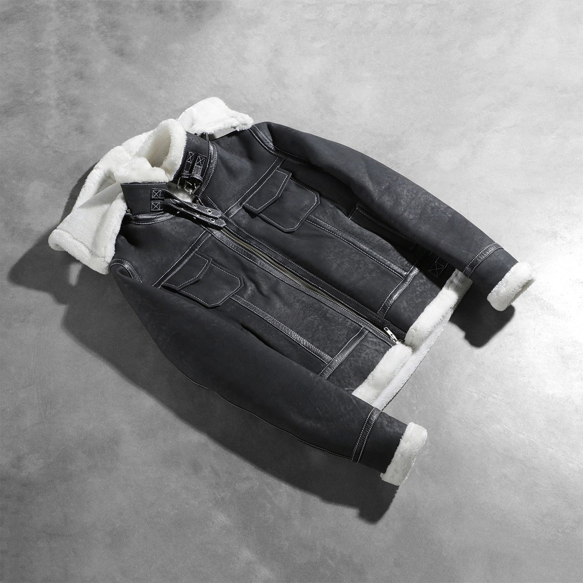 
Fiona Hooded 리얼 양털 무스탕 여성용 – alternate product view 7