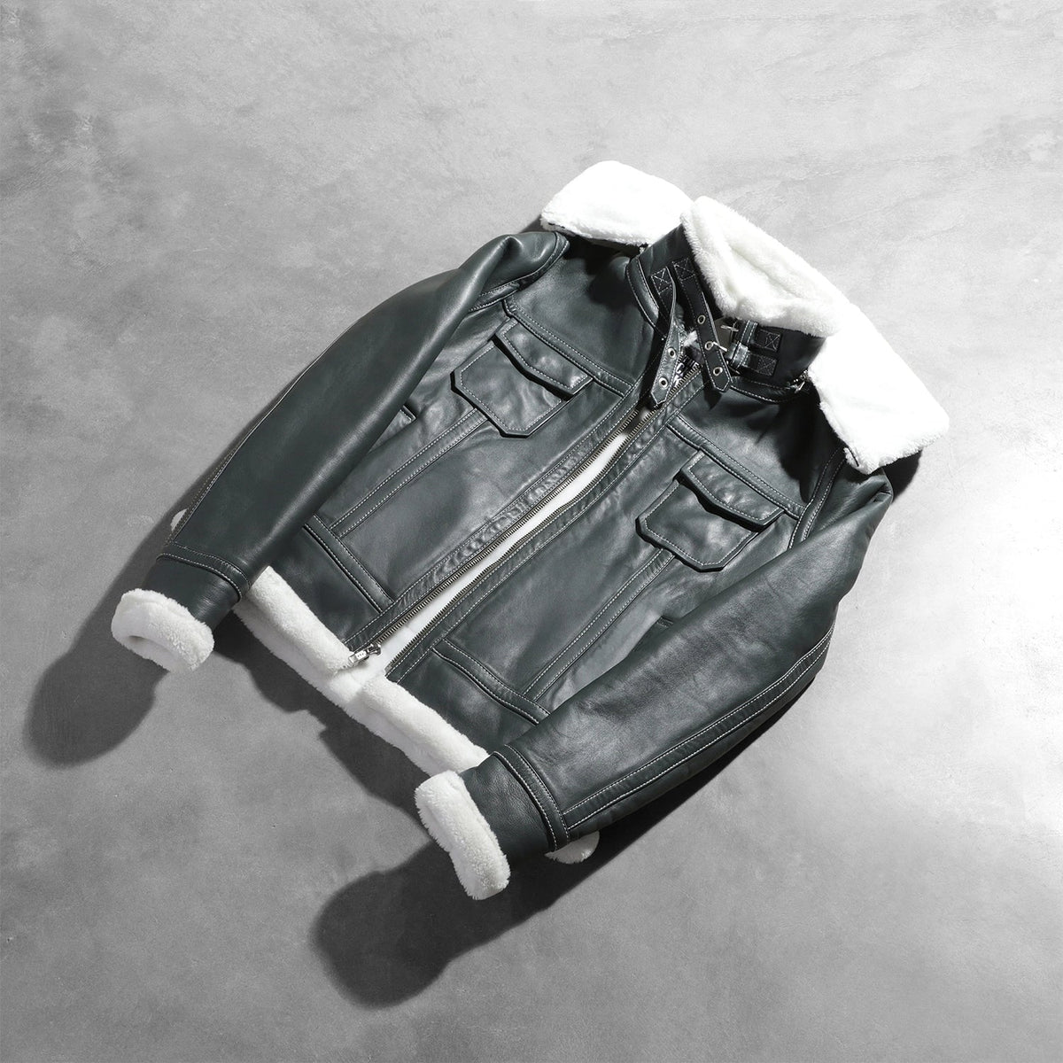 
Fiona Hooded 리얼 양털 무스탕 여성용 – alternate product view 7