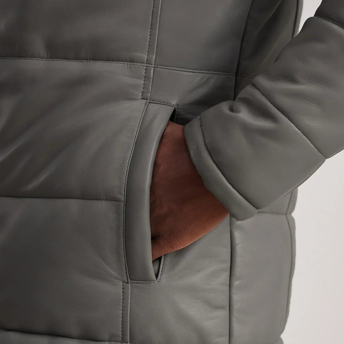 
Floyd 가죽 코트 탄 Puffer 가죽 자켓 남성용 – alternate product view 6