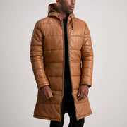 
Floyd 가죽 코트 탄 Puffer 가죽 자켓 남성용 – alternate product view 1